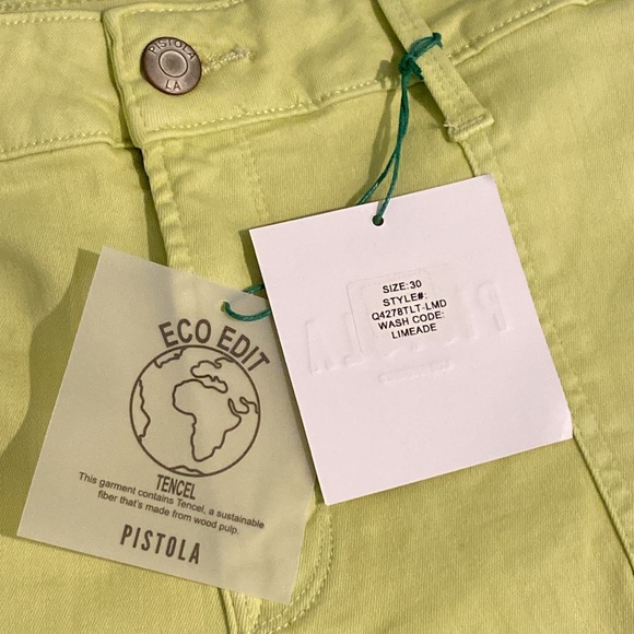 NWT Pistola Hannah Cargo Shorts in Limeade Sz. 30 - Picture 2 of 8
